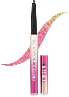 SWISS BEAUTY Holographic Shimmery Pencil Eyeliner – Waterproof, Smudge-Proof & Long-Lasting Creamy Formula with Multichrome Effect, Easy Glide, Shade: Meteor, 0.2 g