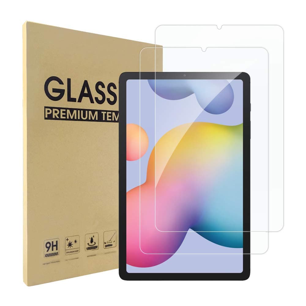 Simpeak 2-Pack Screen Protector Compatible with Samsung Galaxy Tab S6 Lite 10.4 2020&2022, Tempered Glass Screen Film Guard, Easy Installation [9H Hard] [Anti-Fingerprint] [Bubble Free]