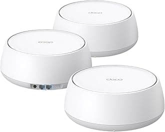 TP-Link Deco WiFi 7, Mesh BE5000 Whole House Up to 5013 Mbps with MLO, 2 x 2.5G Ports, Coverage up to 2000 Feet Deco BE25 (Pack of 3)