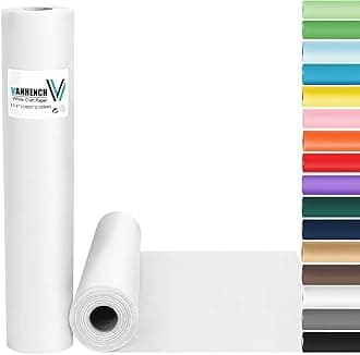 Vanhench White Bulletin Board Paper Roll 17.6"×1800", White Wrapping Paper Easel Painting Drawing Paper Roll Kids Art Supplies, Chart Poster Roll Arts & Crafts Wrap Gift Wrapping Paper 70GSM 50LB…