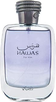 Hawas For Men Eau De Parfum Spray 100ML (3.4 Oz) - Long Lasting Arabian Perfume, Premium Perfume Men, Ideal for Special Occasions & Daily Elegance, A Bold and Captivating Fragrance
