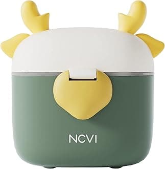NCVI Baby Formula Dispenser On The Go, Formula Container to Go, Formula Holder for Travel, Outdoor Picnic with Baby Infant, Portable Container for Milk Powder, Snacks, Candy, Fruits (Dark Green, Deer)