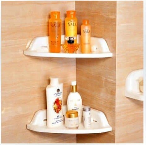 Goods Mall Corner Suction Shower Triangular Shelf Stand