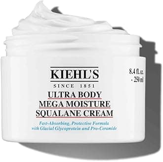 Ultra Body Mega Moisture Squalane Cream, Moisturising Body Lotion, Made with Glacial Glycoprotein, 250ml