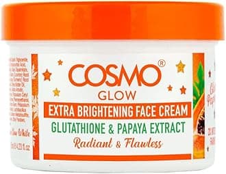 Cosmo Glow Skin Care Gluta Papaya Extra Brightening Face Cream 125ml/4.22fl.oz, Made With Glutathione & Papaya, Moisturizer For Women & Men, Day & Night Face Cream, Ultra Rich, Daily Moisturizers