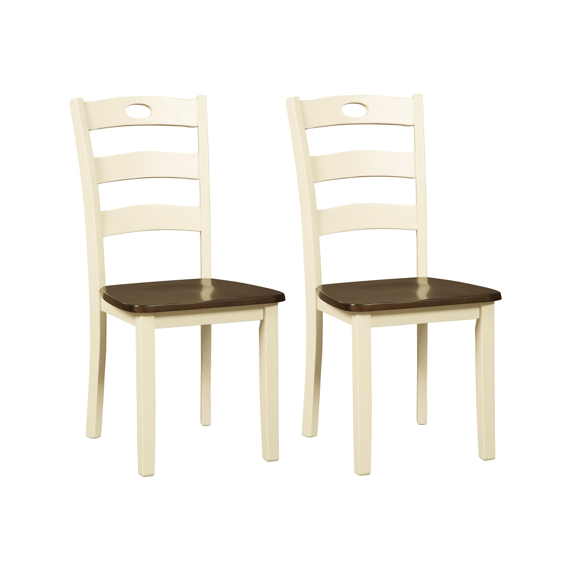 Dining-Chairs, White Ladder Back