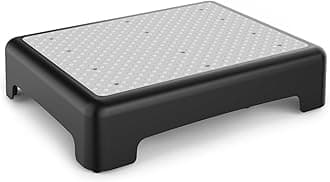 Mobility Step Stool, Non-Slip Step Platform Indoor and Outdoor, Portable Step Riser for Adults & Seniors, Safety Step for Car, Bedside, Office, Shower, Stairs(Grey)