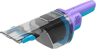 BLACK+DECKER Cordless Handheld Dustbuster Vacuum, 7.2V, 2.0Ah Battery, 16AW Suction, Flip-Up Brush, Crevice Tool, Pet Hair Brush, Storage Base, Lively Lavender/Breeze Blue - NVD220BP-GB
