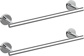 Cilee 2 Pieces Polished Chrome Bathroom Towel Bar, 24 Inch Double Towel Racks,Bathroom Towel Holder Towel Bar for Bathroom Stainless Steel Wall Mount