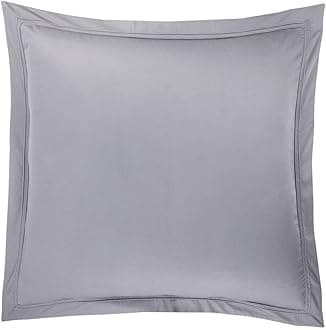 Yves Delorme Triomphe Platine (Platinum Grey) Euro 26 x 26 in Sham - Extra Soft and Warm Luxury Sheets, 100% Natural Organic French Bed Linens - Breathable and Durable