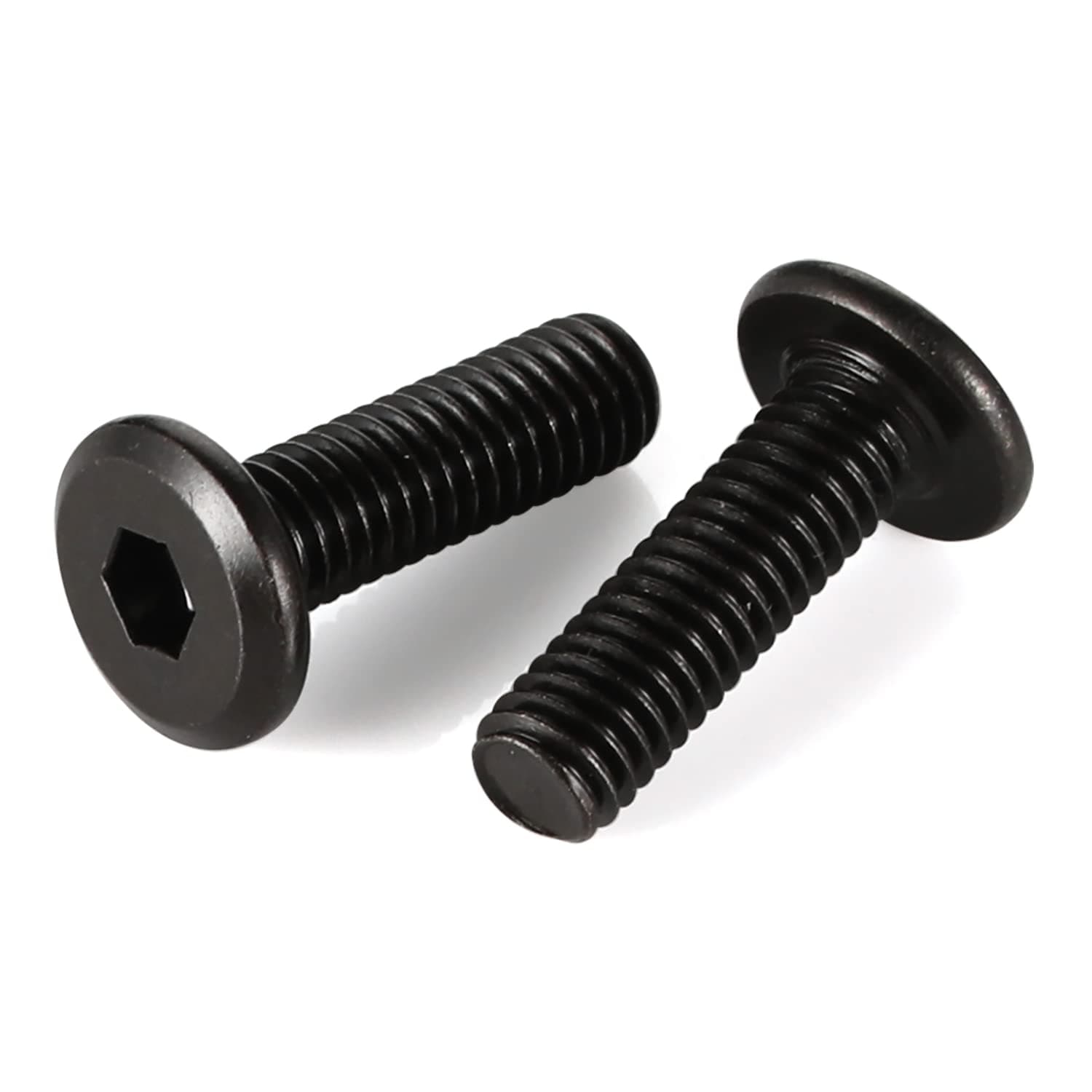 5/16-18 x 1-1/2" Flat Head Socket Head Screw Furniture Bolts Countersunk Connector Screws, Stainless Steel 18-8 (304), Black Oxide, Fully Threaded, 10 PCS