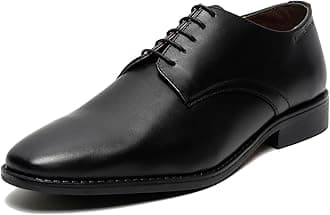 LOUIS STITCHFormal Derby Lace Up Shoes for Men | Handcrafted Italian Leather Mens Shoes | Obsidian Black | RXPLJB