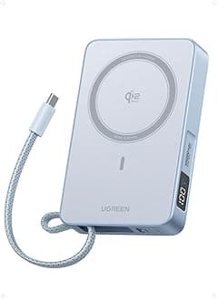 MagFlow Qi2 25W Magsafe Power Bank,10000mAh Wireless Portable Charger Built-in 30W USB-C Cable, Magnetic Charging for iPhone 17, Compatible with iPhone, AirPods, Xiaomi, Samsung 2025 New Series