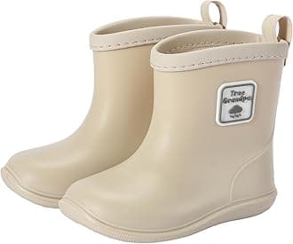 Tree Grandpa Toddler Rain Boots Baby Kids Easy-on Rain shoes Children Waterproof Shoes for Boys Girls(1-6 Years)