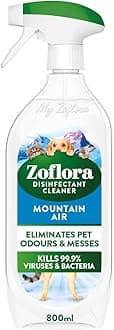 Zoflora Mountain Air Multipurpose Disinfectant Trigger Spray, 1 x 800ml, Antibacterial Multi-Surface Cleaner, Pet-Safe, Kills 99.9% of Bacteria & Viruses.