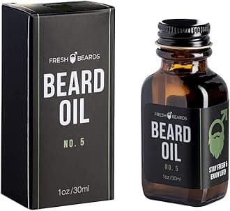 Fresh Beards Tea Tree & Lemon Beard Oil - Softens, Reduces Itch & Dandruff - 1 Fl Oz