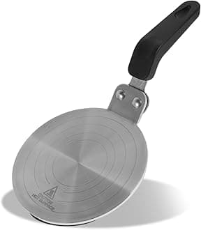Induction Hob Converter Plate,Heat Diffuser Plate Stainless Steel,13cm/20cm Stovetop Heat Diffuser Cooktop Heat Diffuser Cooking Induction Adapter for Moka Pot,Coffee Cookware(13cm)