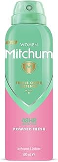 Mitchum Women Triple Odor Defense 48HR Protection Powder Fresh Antiperspirant & Deodorant, 200ml 3 Pack