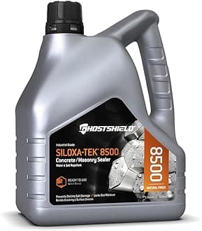 Ghostshield Siloxa-Tek 8500 Ready to Use - 1 Gallon Penetrating Concrete Sealer, Water and Salt Repellent. Clear, Water-Based DOT Approved Silane/Siloxane for Concrete, Brick, Masonry & Pavers