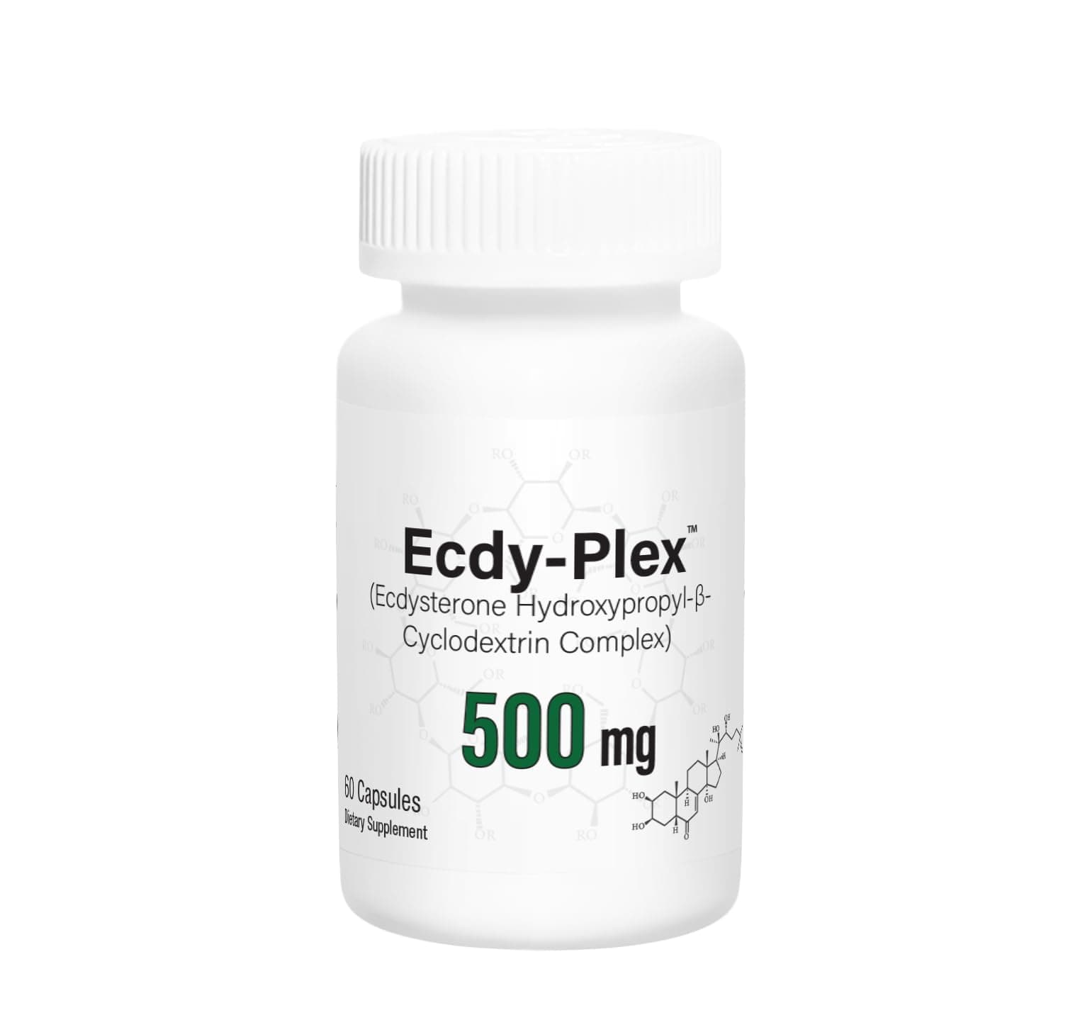 Gorilla Mind Ecdysterone - Complexed with Hydroxypropyl-β-Cyclodextrin for Enhanced Bioavailability (500 mg x 60 Capsules)
