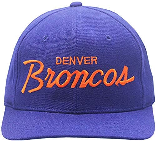 Vintage Denver Script Wool Snapback Hat Blue