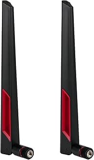 2PCS 12dBi Dual Band WiFi Antenna 2.4GHz 5.8GHz SMA Male Wi-Fi Antennas High Gain Universal for Wireless Network Card Security IP Camera WiFi Router Hotspot Desktop PC Repeater