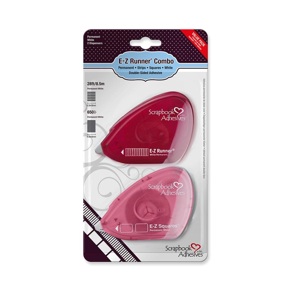 SCRAPBOOK ADHESIVES BY 3L E-Z Runner Permanent Adhesive Dispenser, Combo Value Pack