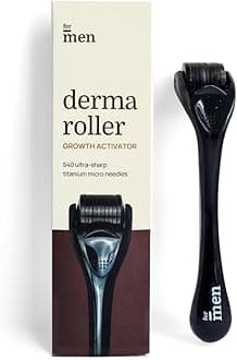 - Derma Roller For Hair Growth 0.5 mm with 540 Titanium Needles | Repairs Damaged Hair, Activates Hair Follicles | For Hair Fall & Hair Thickening | Reduces Acne Scars | Safe & Effective To Use