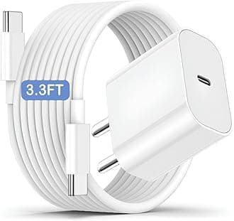 iPhone 15 Fast Charger and 3.3Ft Type C to C Cable Cord Long, 20W USB C Charging Block for Apple iPhone 15 Plus/15 Pro Max/iPad Pro Wall Plug Power Adapter Cube Brick 12.9/11 inch/Air 4th/6 Gen/Mini