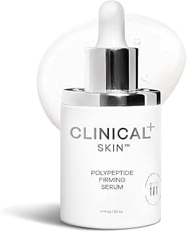 Clinical Skin Polypeptide Firming Serum, for Fine Lines and Wrinkles, Anti-Aging Serum, Antioxidants, Hyaluronic Acid, Night and Day, 1.7 Ounces