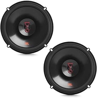 JBL Stage3 627FHI - 450W Max 6"(16Cm), 2 Way Coaxial Speakers, Plus One Woofer Cone, Edge Driven Dome Tweeters, Vented Basket Frame Design, Delivers High Output and Deep Bass Peformance., Black