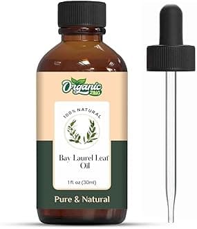 – Organic Zing Bay Laurel Leaf (Laurus Nobilis) Oil | Pure & Natural Essential Oil for Skincare, Hair Care & Massage - 30ml/1.01fl oz