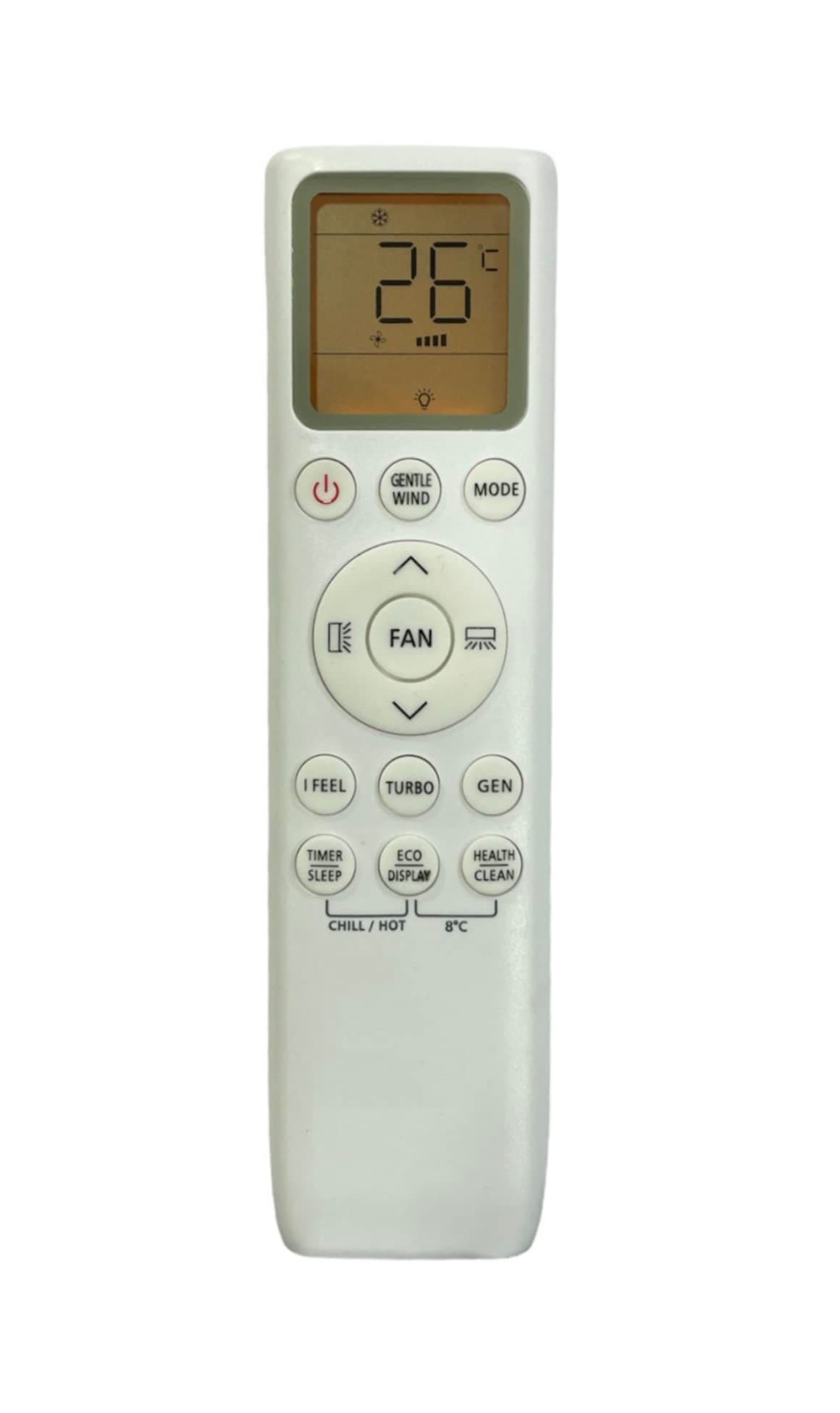 AC Remote Compatible with TCL AC Remote (I Feel Function) (Backlight) (Old Remote Must BE Same AS The Picture) (White)