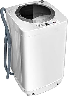 2-in-1 Portable Washing Machine, Single Tub Washer and Spin Dryer with 6/10 Washing Modes, 3/8 Adjustable Water Levels & Drain Pump, Compact Laundry Washer (3.5kg Load, 6 Modes, 3 Levels)