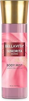 Bella Vita Luxury Senorita Women Body Spray Mist Perfume for Refreshing Floral & pomegranate Long Lasting Fragrance with Mint, 150 Ml