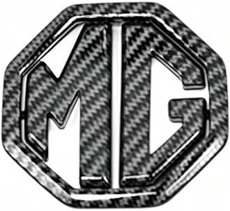 Front Grill Emblem for MG One 2021 2022 2023, Car Emblem Badges, Black Overlay Badge, Car Auto Exterior Emblem, Logo Sticker Decals, Emblem Accessories,Carbon Fiber-Front