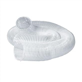 POWERTEC 70239V 6 Inch x 5 ft. PVC Dust Collection Hose for Dust Collector for Woodworking and Shop Vacuum, 6" Dust Collector Hose for Dust Collection Fittings