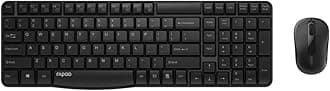 X1800S clavier Souris incluse RF sans fil QWERTZ Allemand Noir