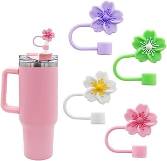 4pcs Cherry  Straw Cover Cap