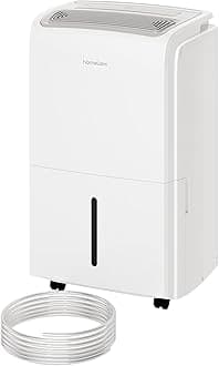 Dehumidifier for Home, Office, Basements with Powerful Moisture Removal, Humidity Control, Auto Shut-off, Quiet Operation - 6,000 Sq Ft Rooms (40 Pint MAX 104 Pint at 95°F, 90% RH) with Pump
