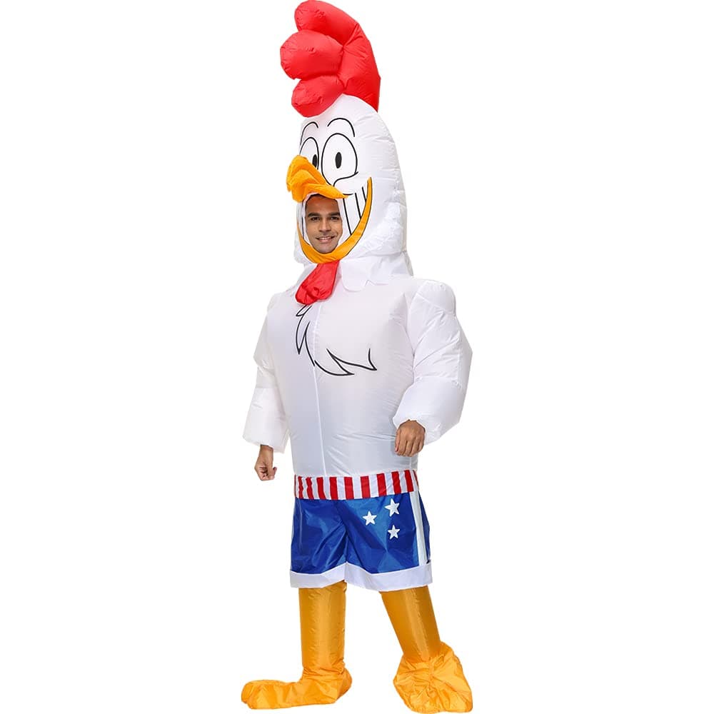 Inflatable Chicken Costume Adult Chicken Costumes Men Women Blow up Chicken Costumes Halloween Costumes for Adult