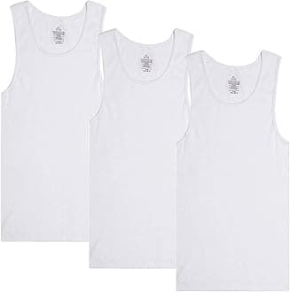 Efit 3-6 Pack Men's 100% Cotton A-Shirts Undershirt Plain Ribbed Tank Top