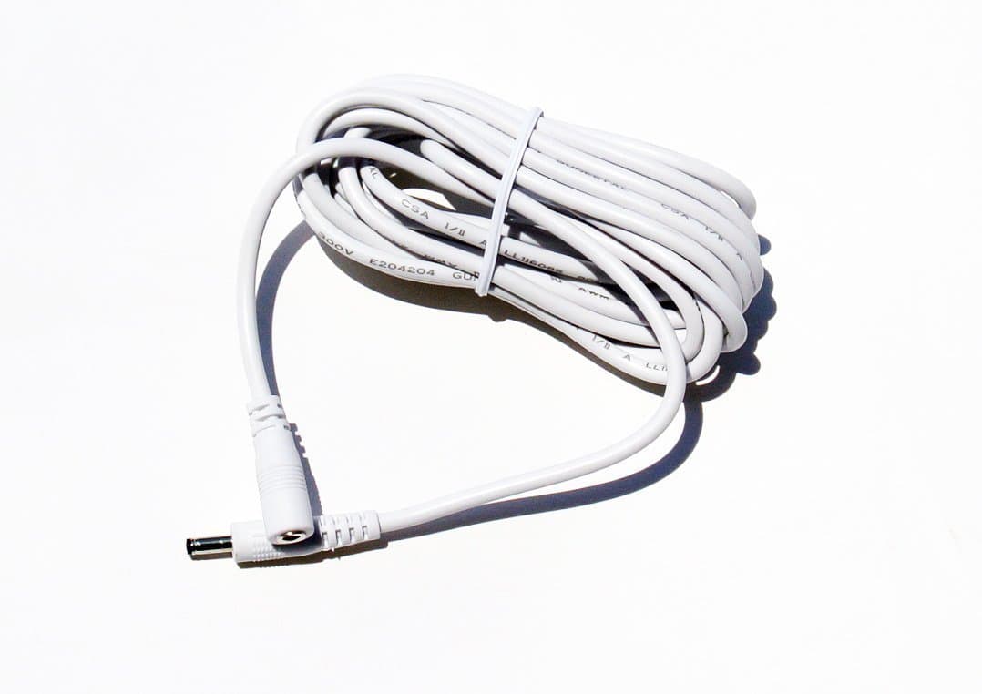 Universal 2 pack White IP camera Extension Cable cord compatible with foscam FI8918W FI8905W FI8904W FI8910W - White 2pack