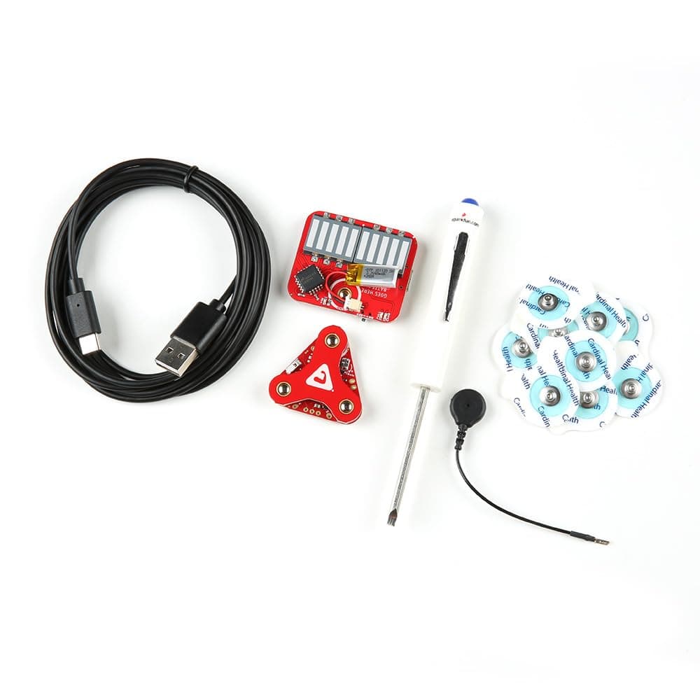 2.0 Muscle Sensor Basic Kit - Compatible with Arduino EMG Sensor Kit - Measure and Visualize Muscle Activity