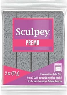 Sculpey Premo Premium Oven-Bake Clay 2oz-Gray Granite -PE022-5065