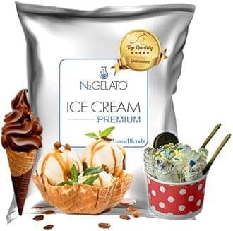Premium Ice Cream Mix For Soft Serve, Rolled Ice Cream, Gelato, Liquid Nitrogen, 1-Pack, Imported