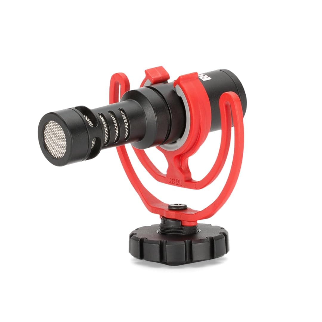 Videomicro Compact On-Camera Unidirectional Wired Microphone with Rycote Lyre Shock Mount, Black