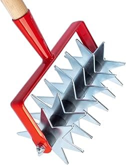 Cultivator, Rotary Hand Soil Scarifier Cultivator with Handle, 22 cm / 8.6 in Wide, Gardening and Farming Tool