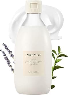 AROMATICA Serene Body Lotion Lavender & Marjoram 10.14oz / 300ml, Vegan | Soothing Body Moisturizer | Light Relaxing Scent | For Normal to Dry Skin | with Shea Butter