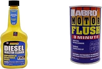 Abro DI-502 SUV Car Diesel Fuel Treatment and Injector Cleaner (354 ml) & ABRO MF-390-300 Engine Oil Motor Flush to Remove Sludge & Deposits in All Petrol & Diesel Car SUV (300 ml)
